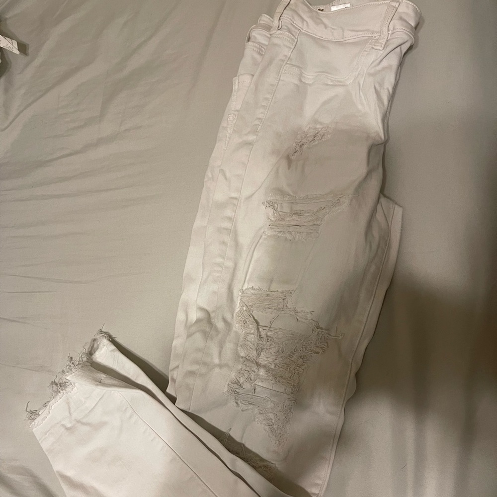 American Eagle White high rise crop jeggings